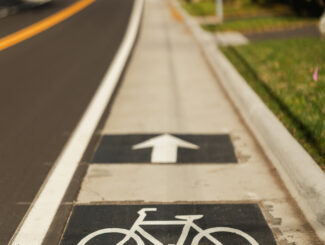 bike and pedestrian space